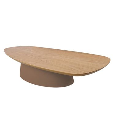 Mesa Centro Onix Baixa Louro Freijo Base Recouro Caramelo 138cm - 68861