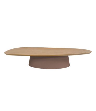 Mesa Centro Onix Baixa Louro Freijo Base Recouro Caramelo 138cm - 68861