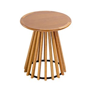 Mesa Lateral Dover Redonda Verniz Mel - 72747