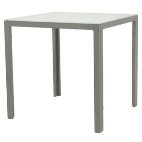 Mesa Itapemirim Tampo Vidro com Estrutura Alumínio Cinza 75 cm - 40594