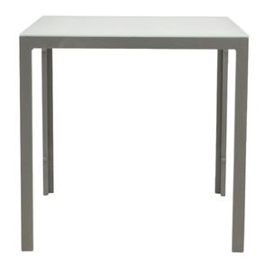 Mesa Itapemirim Tampo Vidro com Estrutura Alumínio Cinza 75 cm - 40594