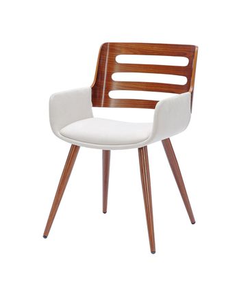 Cadeira Rute Linho Cru Base Madeira - 72881