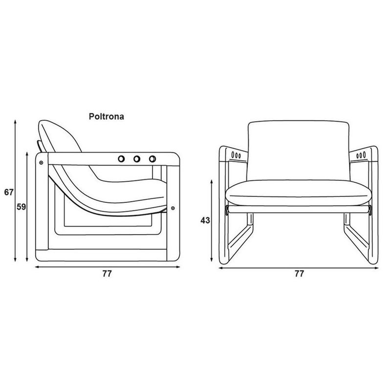 PoltronaSeivaAssentoRecouroCarameloeAlmofadaFendicomEstruturaAmendoa72255