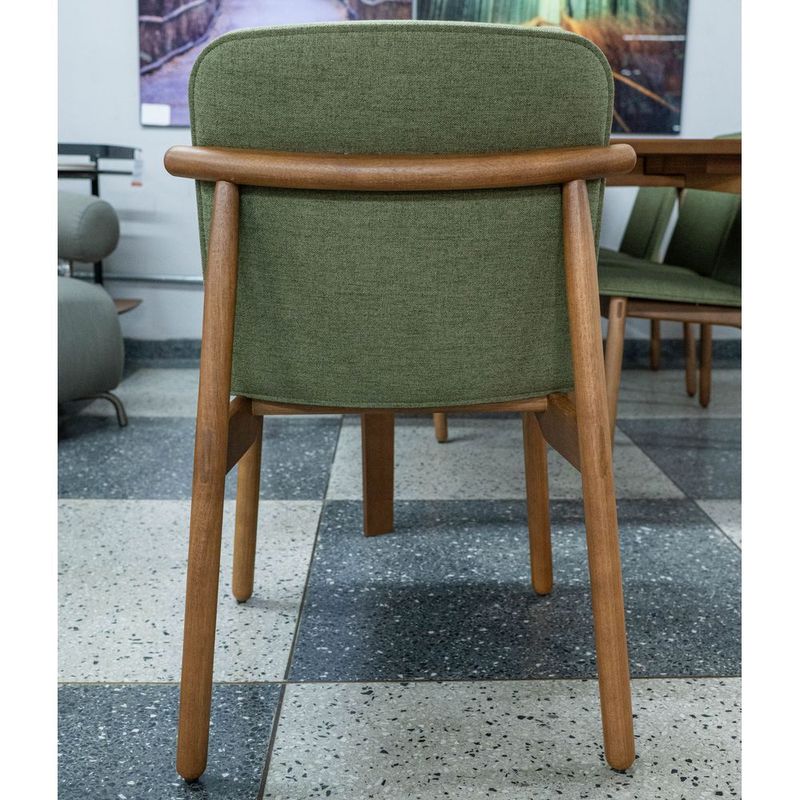 CadeiraGuanabaraAssentoTecidoVerdecomBaseMadeiraCastanho72455