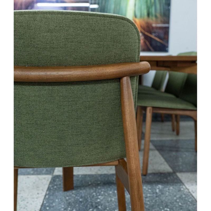 CadeiraGuanabaraAssentoTecidoVerdecomBaseMadeiraCastanho72455