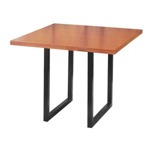 Mesa de Jantar Base Aço Tampo Madeira Castanho 90cm - 58521