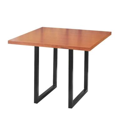 Mesa de Jantar Base Aço Tampo Madeira Castanho 90cm - 58521