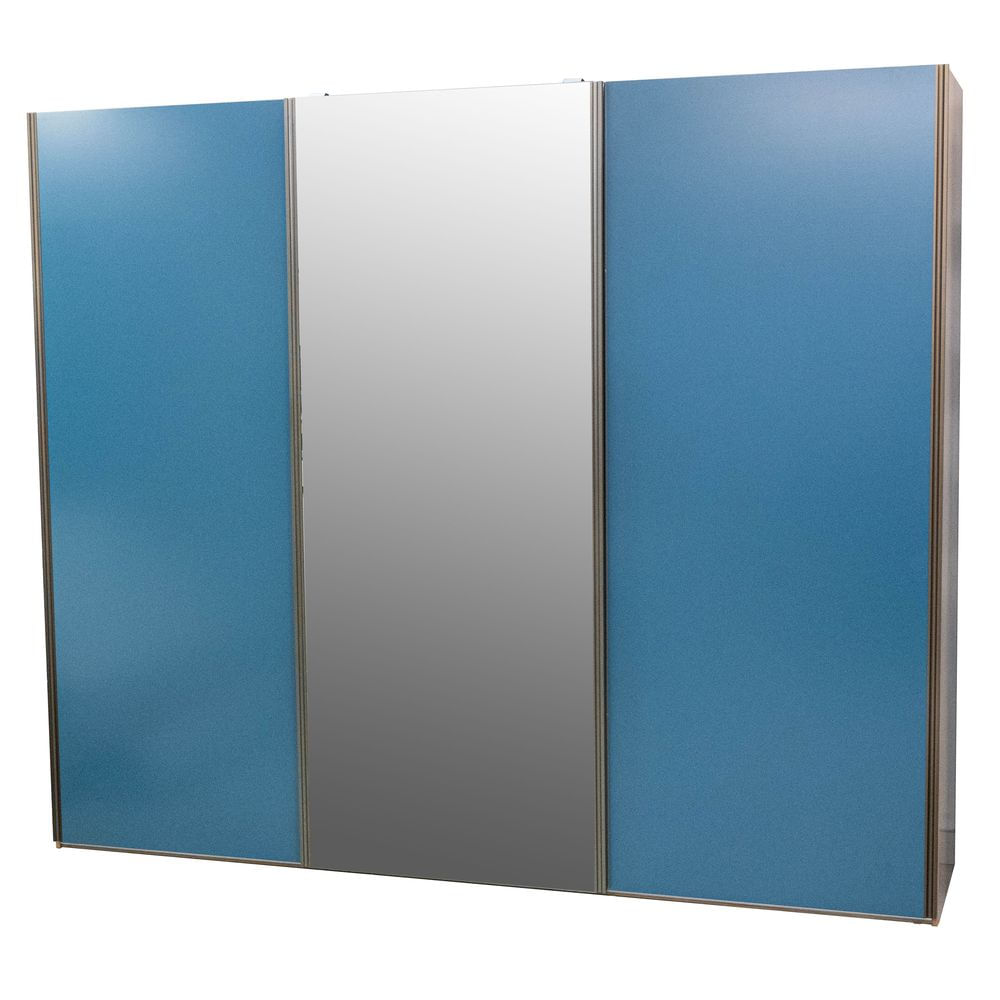 Roupeiro-Veneto-3-Portas-MDF-cor-Olmo-e-Azul-com-1-Porta-Espelhada-275-cm---73029