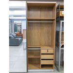 RoupeiroVeneto3PortasMDFcorOlmoeAzulcom1PortaEspelhada275cm73029