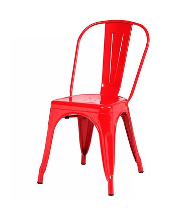 Kit 04 Cadeiras Berlim Aço Vermelho - 73062