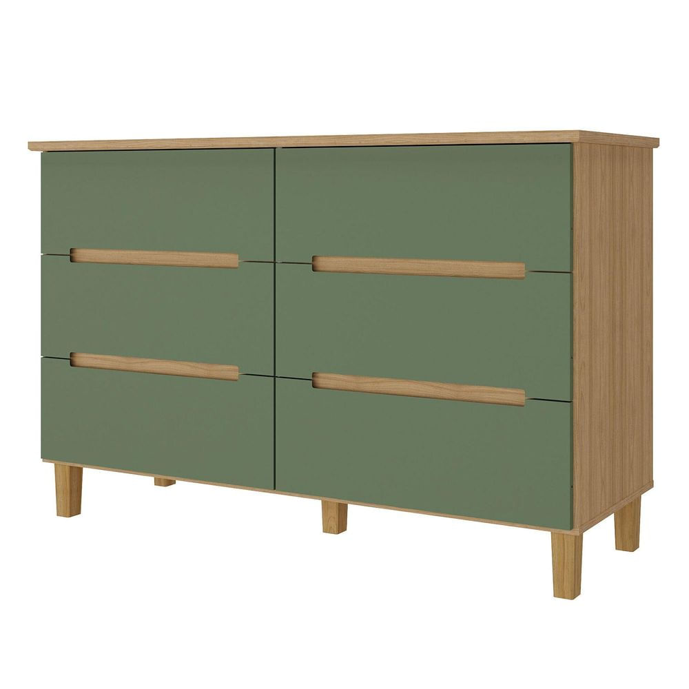 Comoda-Logan-6-Gavetas-em-MDF-cor-Olmo-e-Verde-136-cm---72413