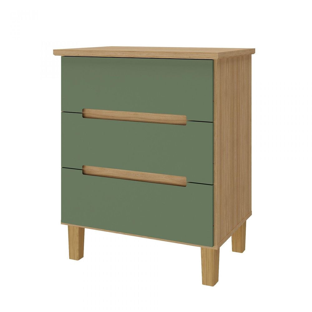 Mesa-de-Cabeceira-Logan-3-Gavetas-cor-Olmo-e-Verde-63-cm---72418