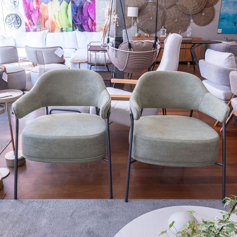 PoltronaJurereEstofadaTecidoVerdecomBaseemAcoGrafite72989