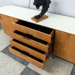 BuffetMumbai2Portas4GavetascorCarvalhocomVidroOffWhiteePesGrafite240cm64525