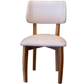 Cadeira Luzern Assento Branco com Base Imbuia Natural - 68012