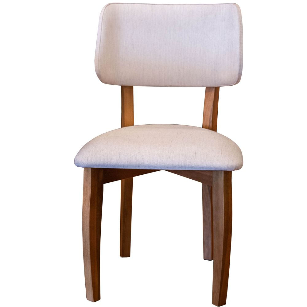 Cadeira Luzern Assento Branco com Base Imbuia Natural - 68012