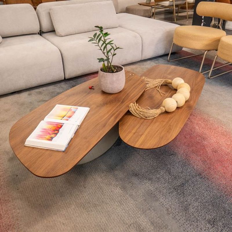 MesadeCentroOmegaBaixaLaminadaNogueiracomBaseChampagne138cm72652