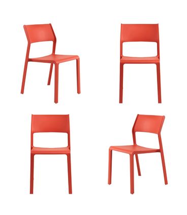 Kit 04 Cadeiras Mykonos Polipropileno Terracota - 73346