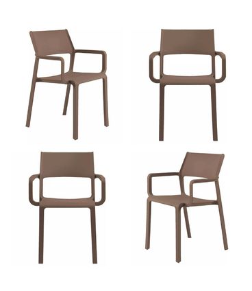 Kit 04 Cadeiras Santorini Polipropileno Argila - 73380