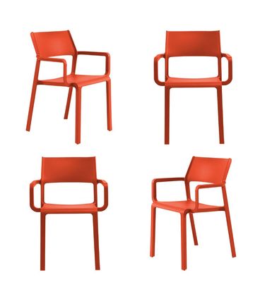 Kit 04 Cadeiras Santorini Polipropileno Terracota - 73382