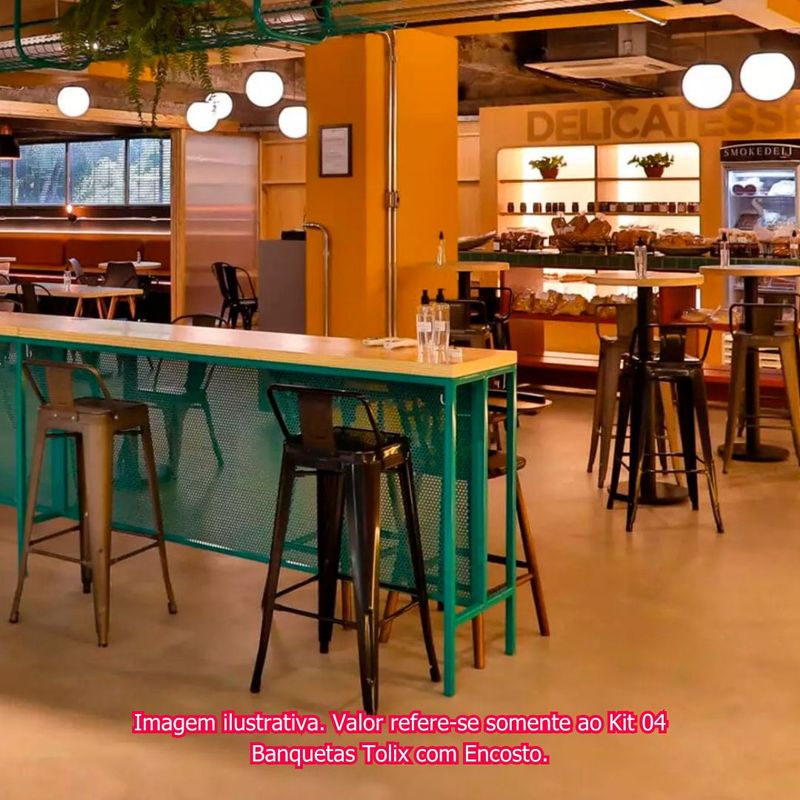 Kit04BanquetasTolixcomEncostoBronze93cm73455