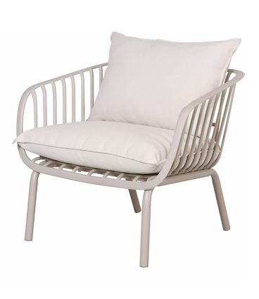 Sofá Noronha 01 lugar Polipropileno Nude Base Aço - 73482