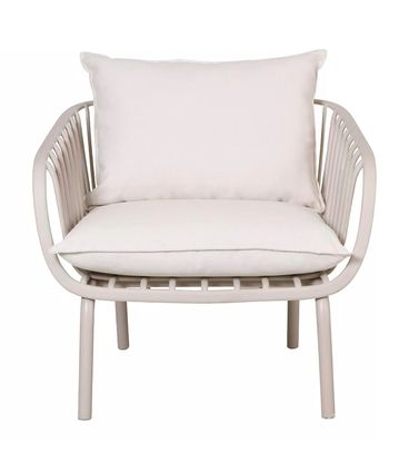 Sofá Noronha 01 lugar Polipropileno Nude Base Aço - 73482