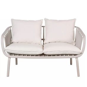 Sofá Noronha 02 lugares Polipropileno Nude Base Aço - 73483