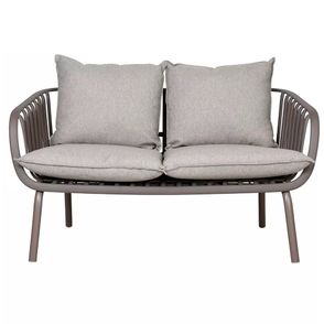 Sofá Noronha 02 lugares Polipropileno Cinza Base Aço - 73484