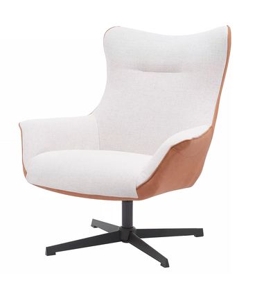 Poltrona Metropolitan Giratória Nude Caramelo Base Aço - 73486