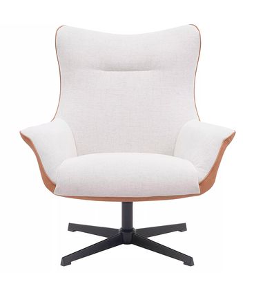 Poltrona Metropolitan Giratória Nude Caramelo Base Aço - 73486