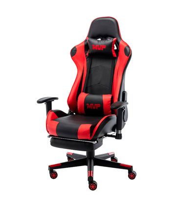 Cadeira Gamer MVP Corino Preto e Vermelho Base Nylon - 73490