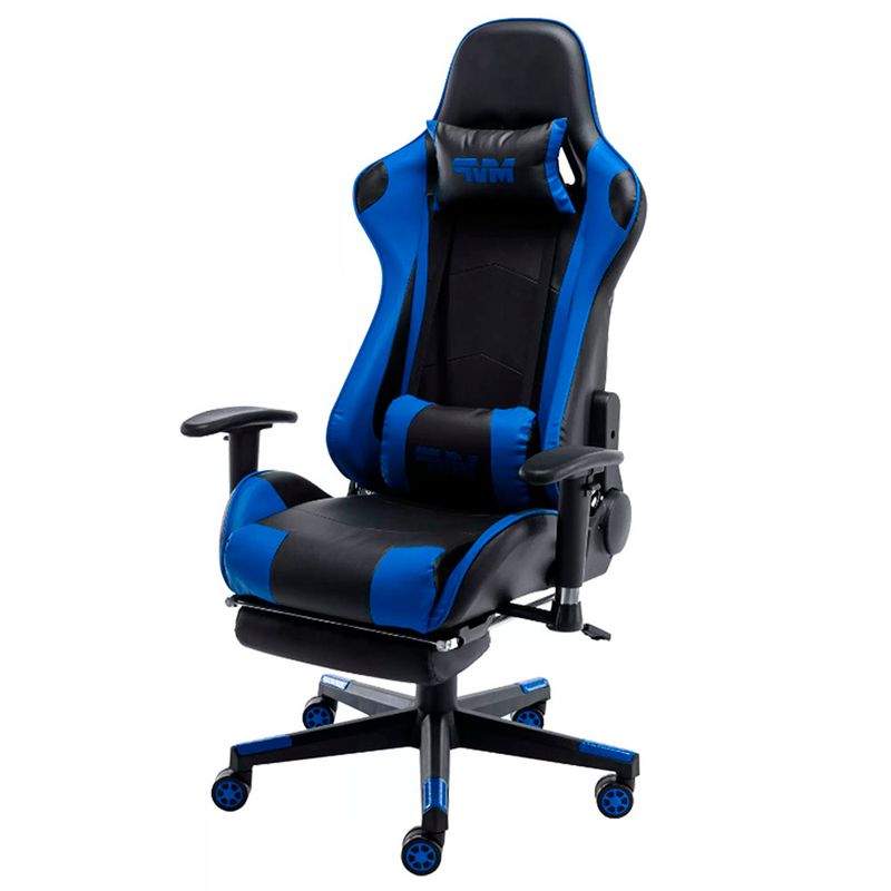 CadeiraGamerMVPCorinoPretoeAzulBaseNylon73491