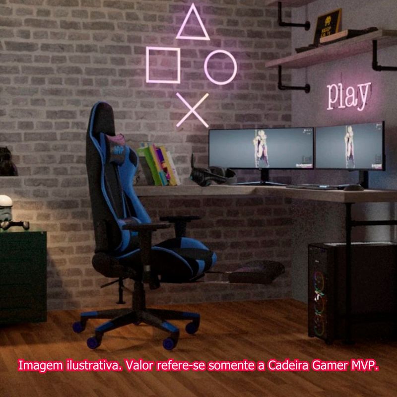 CadeiraGamerMVPCorinoPretoeAzulBaseNylon73491