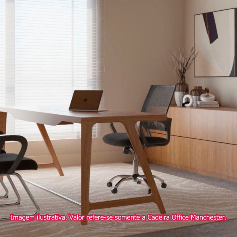 CadeiraOfficeManchesterTelaPretaBaseCromada62612