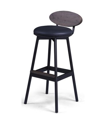 Banqueta Daytona Assento Linho Corvin Preto Base Grafite - 73505