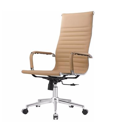 Cadeira Manhattan Presidente Courino Fendi Base Cromada - 56936