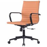 CadeiraManhattanBlackDiretorCarameloBaseAcoCromadoPreto7355