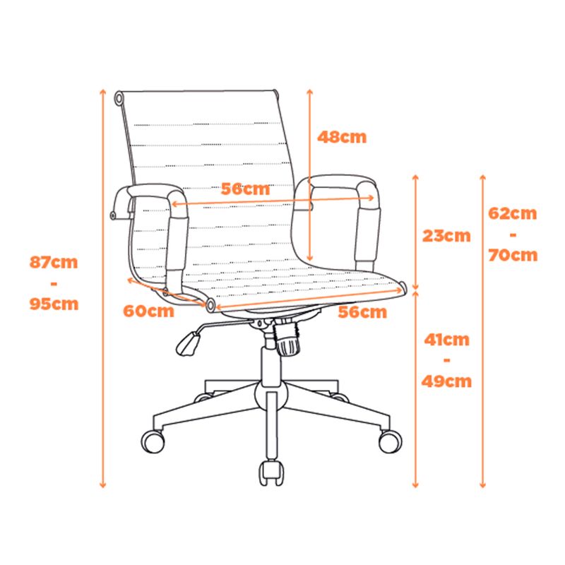 CadeiraManhattanBlackDiretorCarameloBaseAcoCromadoPreto7355