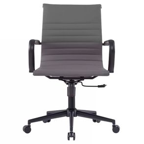 Cadeira Manhattan Black Diretor Cinza Base Aço Cromado Preto - 73559