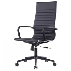 Cadeira Manhattan Black Presidente Preto Base Preta - 73568
