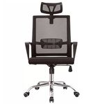 CadeiraSanDiegoTelaPretaBaseCromada58457