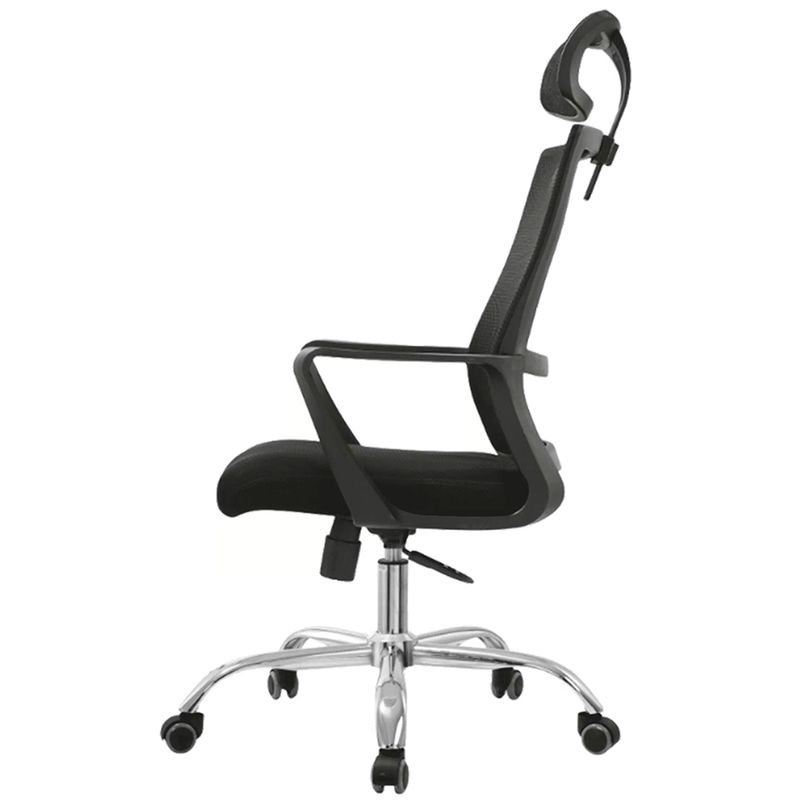 CadeiraSanDiegoTelaPretaBaseCromada58457