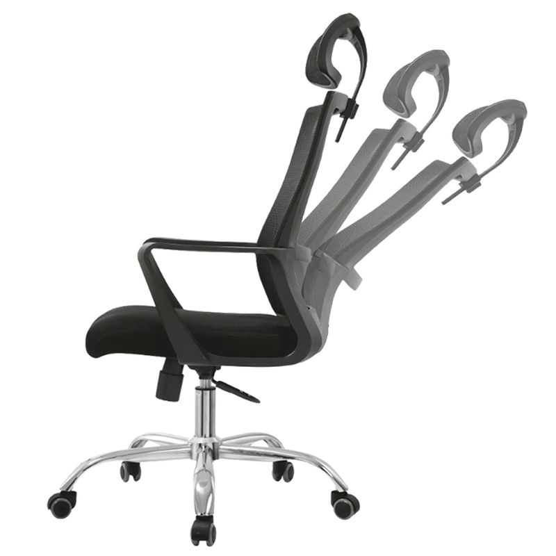 CadeiraSanDiegoTelaPretaBaseCromada58457