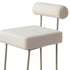 Banqueta Alta Rolinho Bouclé Aço Taupe 96cm - 73852