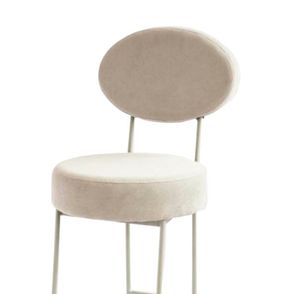 Banqueta Broto Sarja Linho Sali Aço Taupe 110cm - 73867