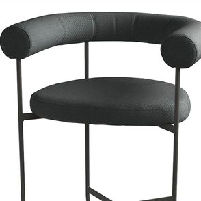 Banqueta Curva Chumbo Aço Preto 100cm - 73871