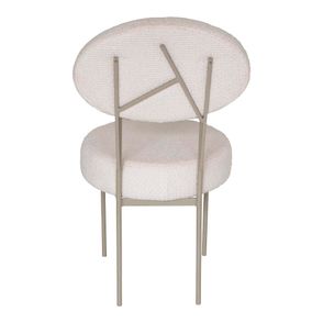 Cadeira Broto Bouclé Base Aço Carbono Taupe - 73941
