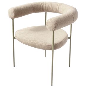 Cadeira Curva Aveia Base Aço Carbono Taupe - 73953