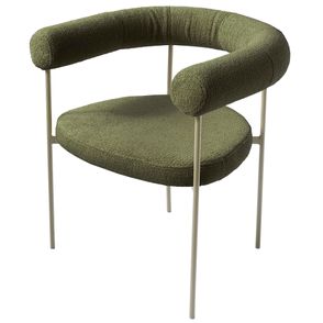 Cadeira Curva Chá Verde Base Aço Carbono Taupe - 73954